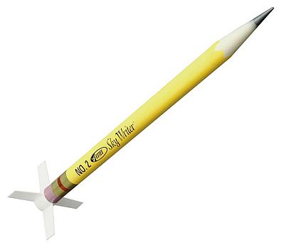 estes rocket,model rockets,Sky Writer E2X Model Rocket Kit -- Easy To Assemble -- #1260